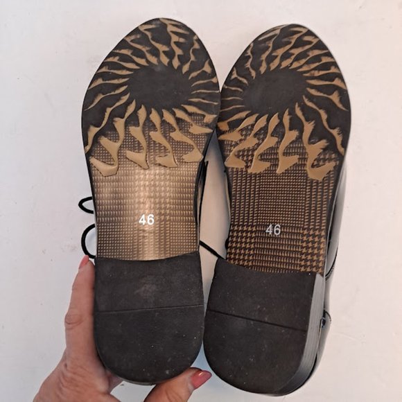 Mens Patent Leather Croc Embossed Shoes Gold Details/Trim/Studs Size 46 … - Picture 12 of 16